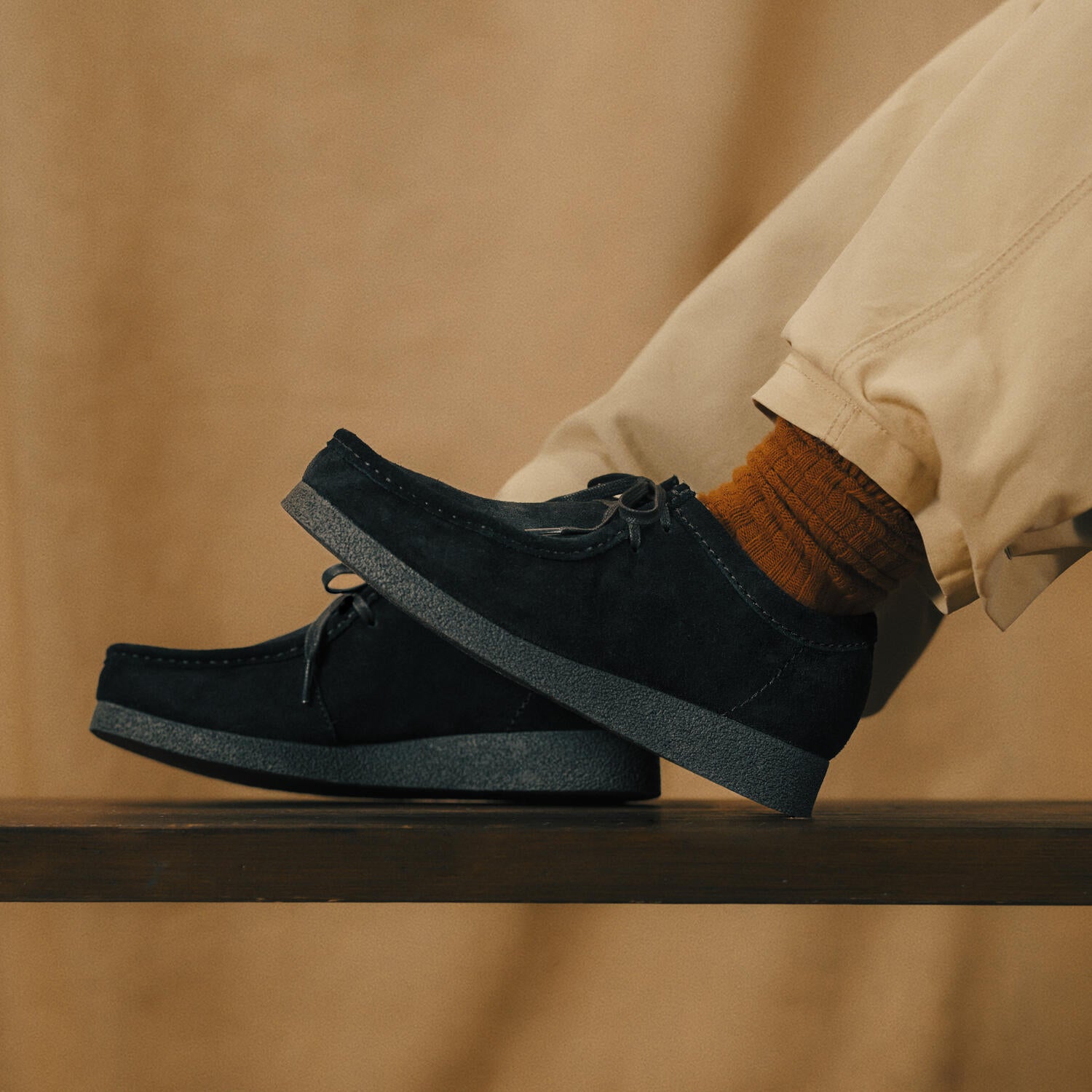 Wallabee Evosh ruskind sko - Black Sde